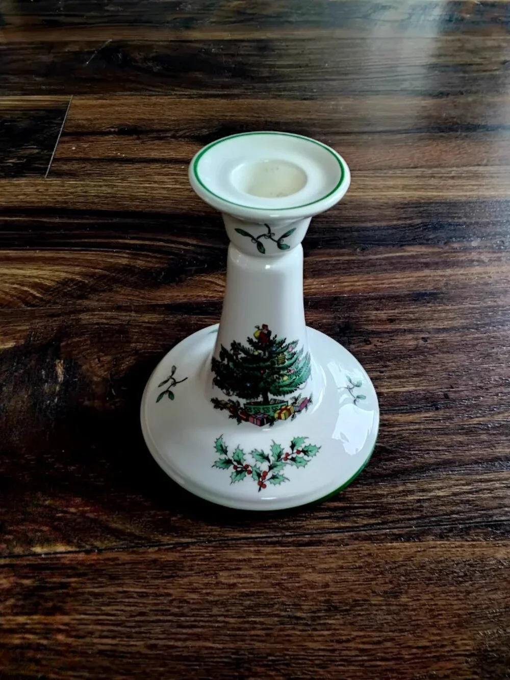 Spode Christmas Tree Ceramic Candle Stick Holder